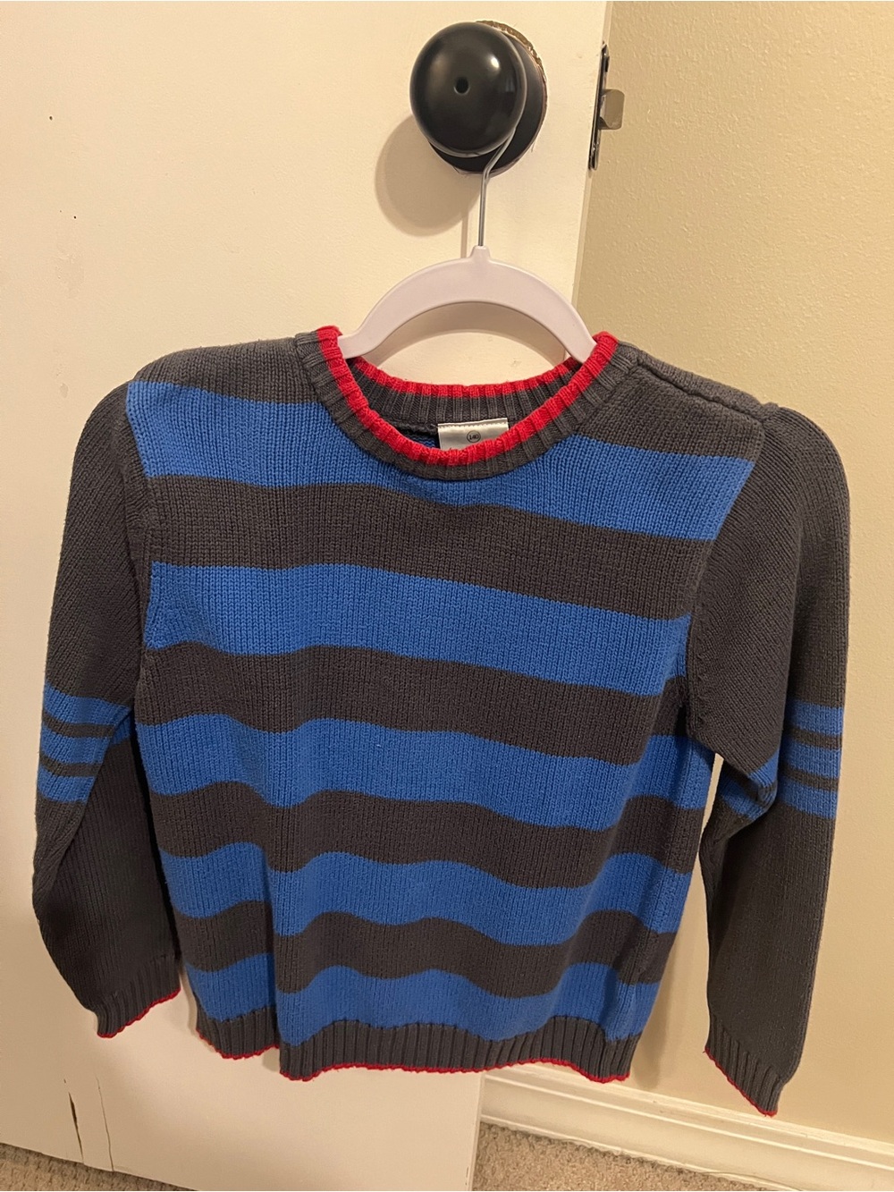 Boy’s Striped Crewneck Sweater - Blue & Gray